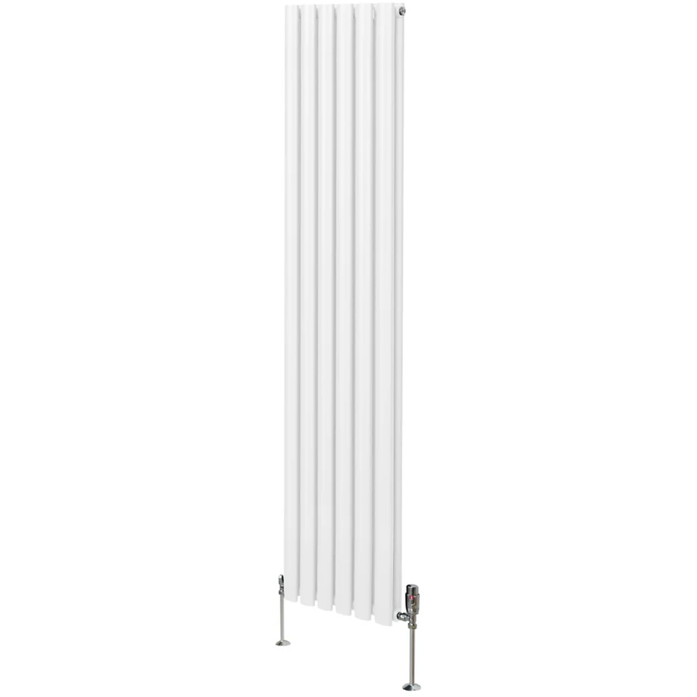 Monster Shop 4816BTU White Oval Column Radiator and Valves 1800 x 360mm Image 3