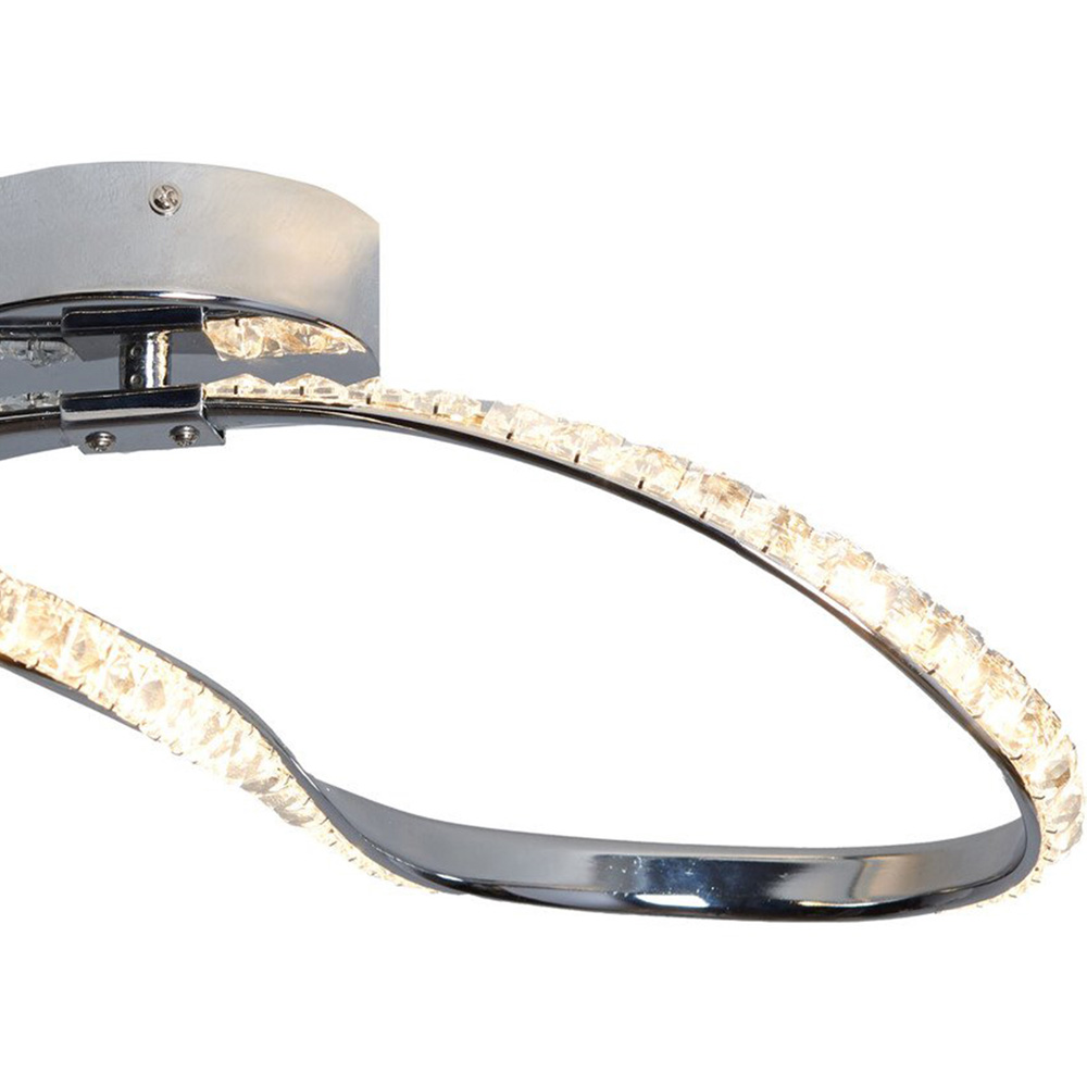 Silver Nora LED Flush Fitting LED Ceiling Light Image 5
