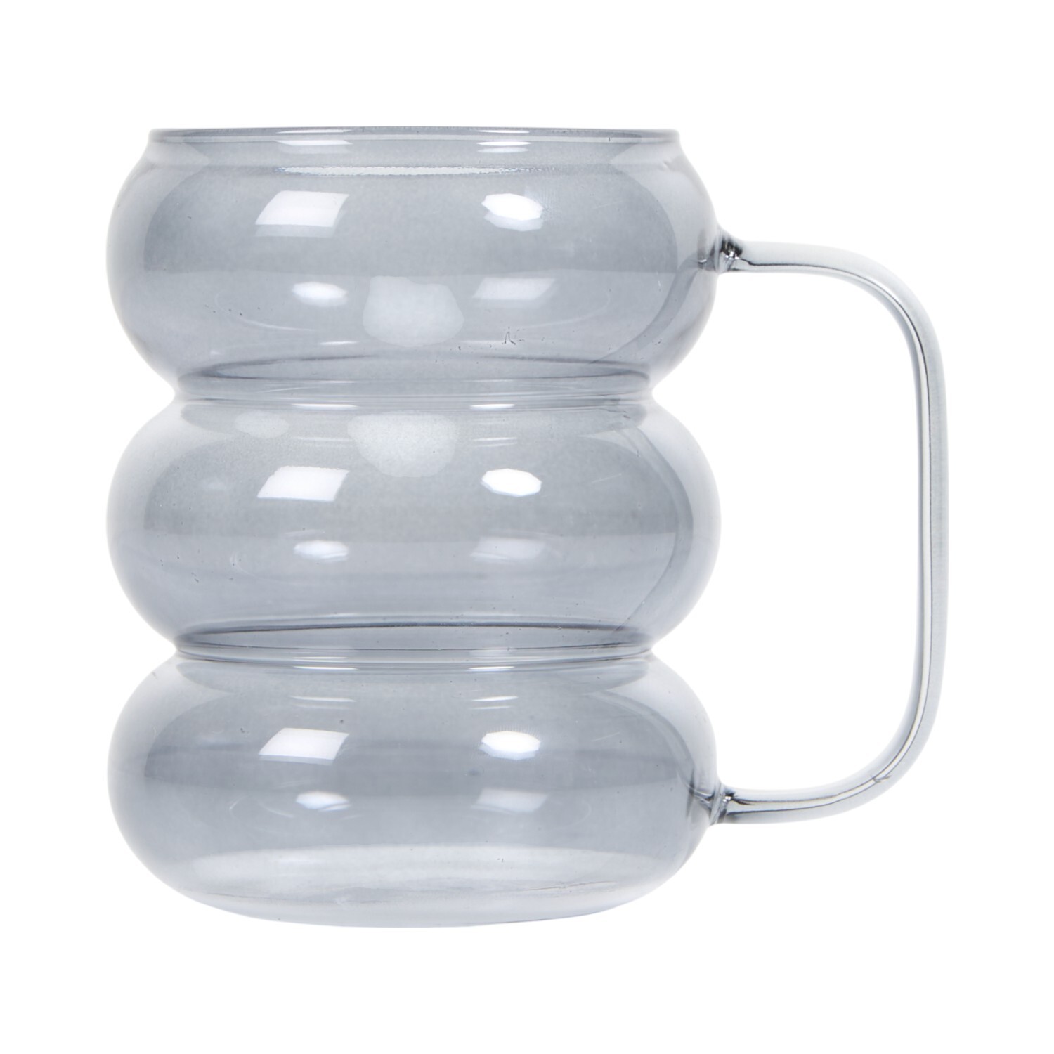 MY Smoked Borosilicate Glass Mug 380ml Grey Image 3