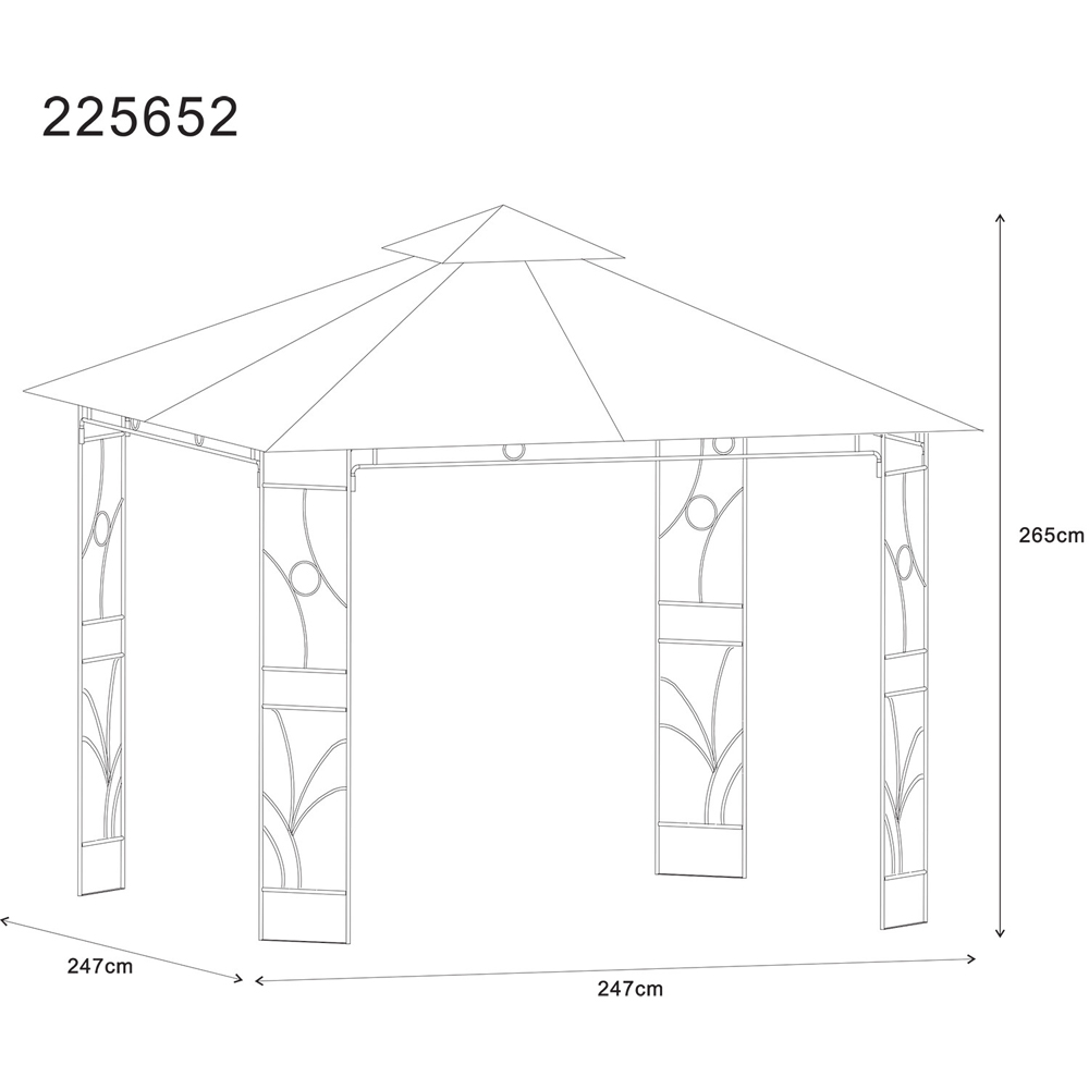 Outdoor Essentials Arosa 2.5 x 2.5m Steel Gazebo Image 3