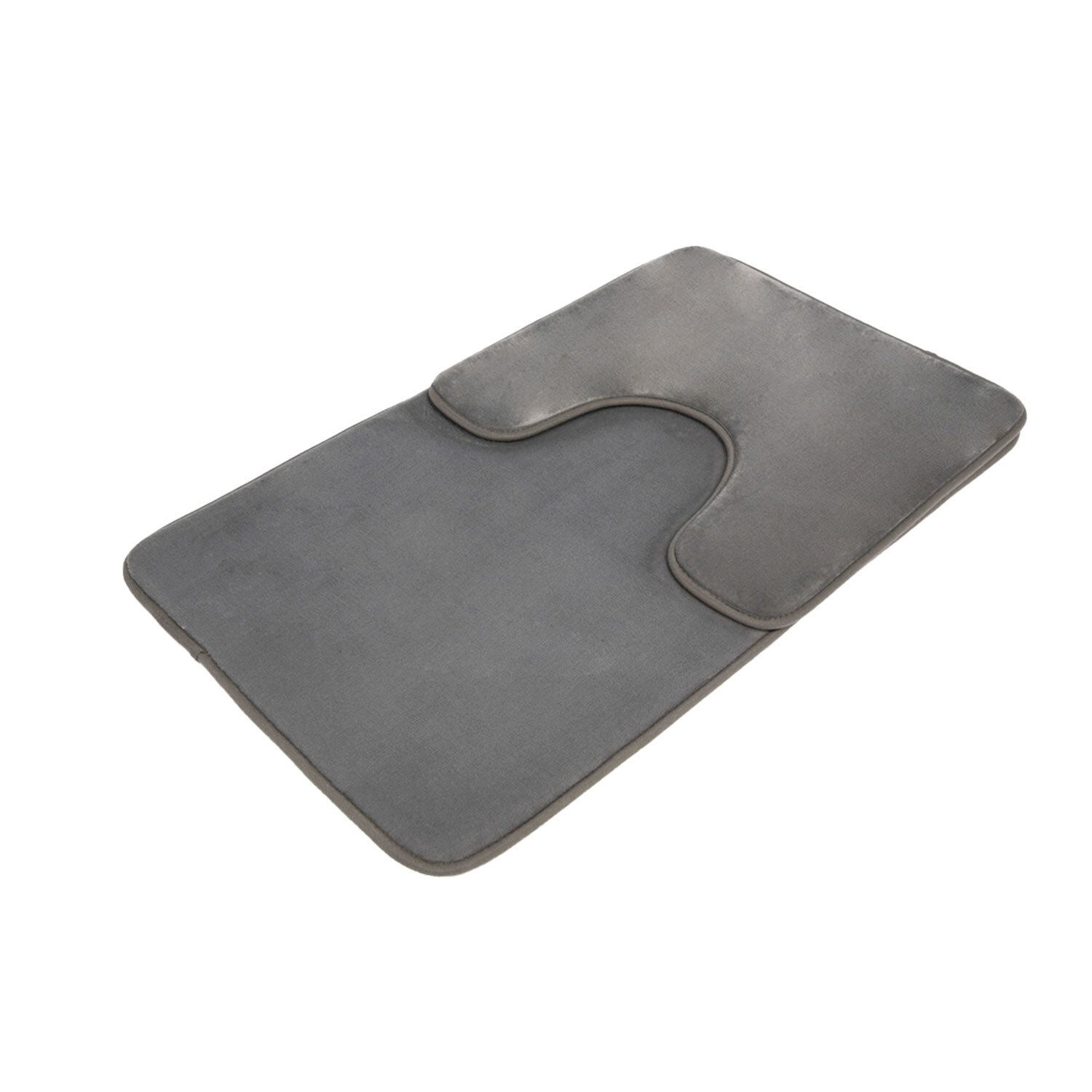 Silver Memory Foam Bath Mat Set of 2 Image 2