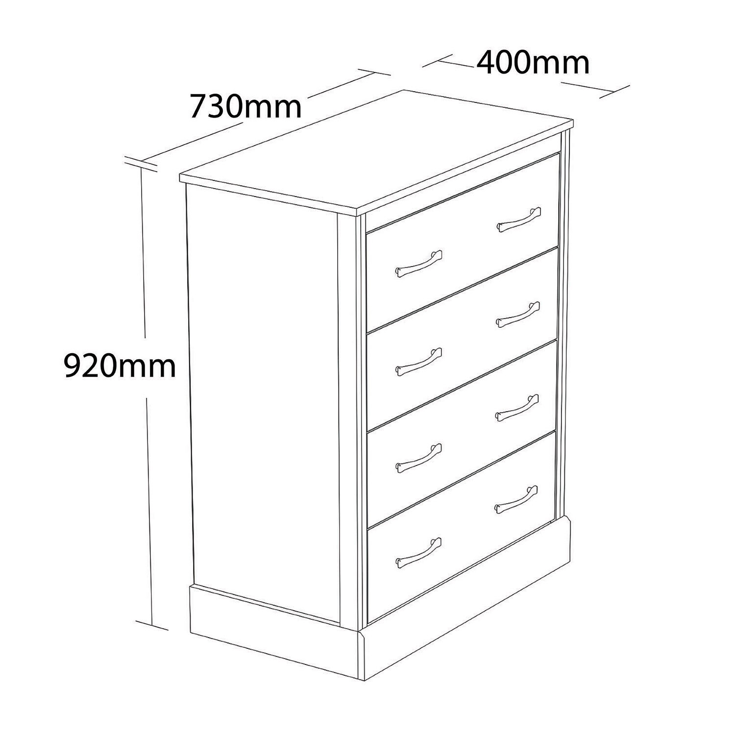 Camford 4 Drawer Chest of Drawers Image 2