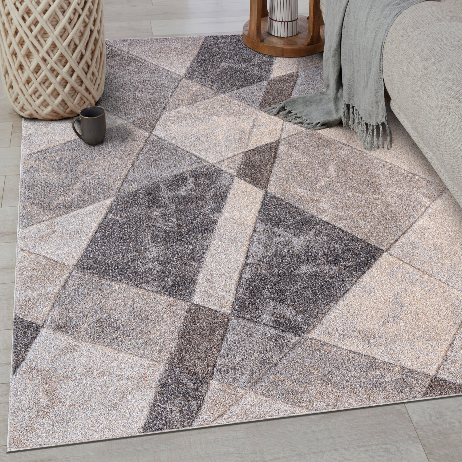 Milano Axel Contemporary Rug - Neutral Image 2