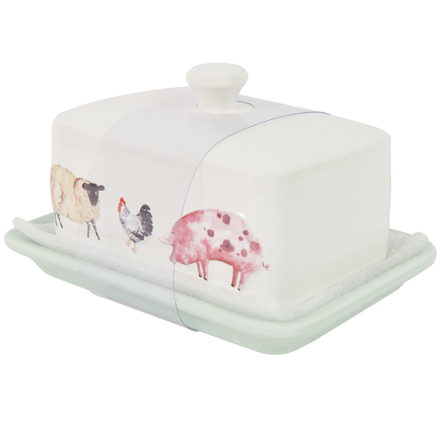 Daisy Farm Butter Dish - Multicolour Image 2