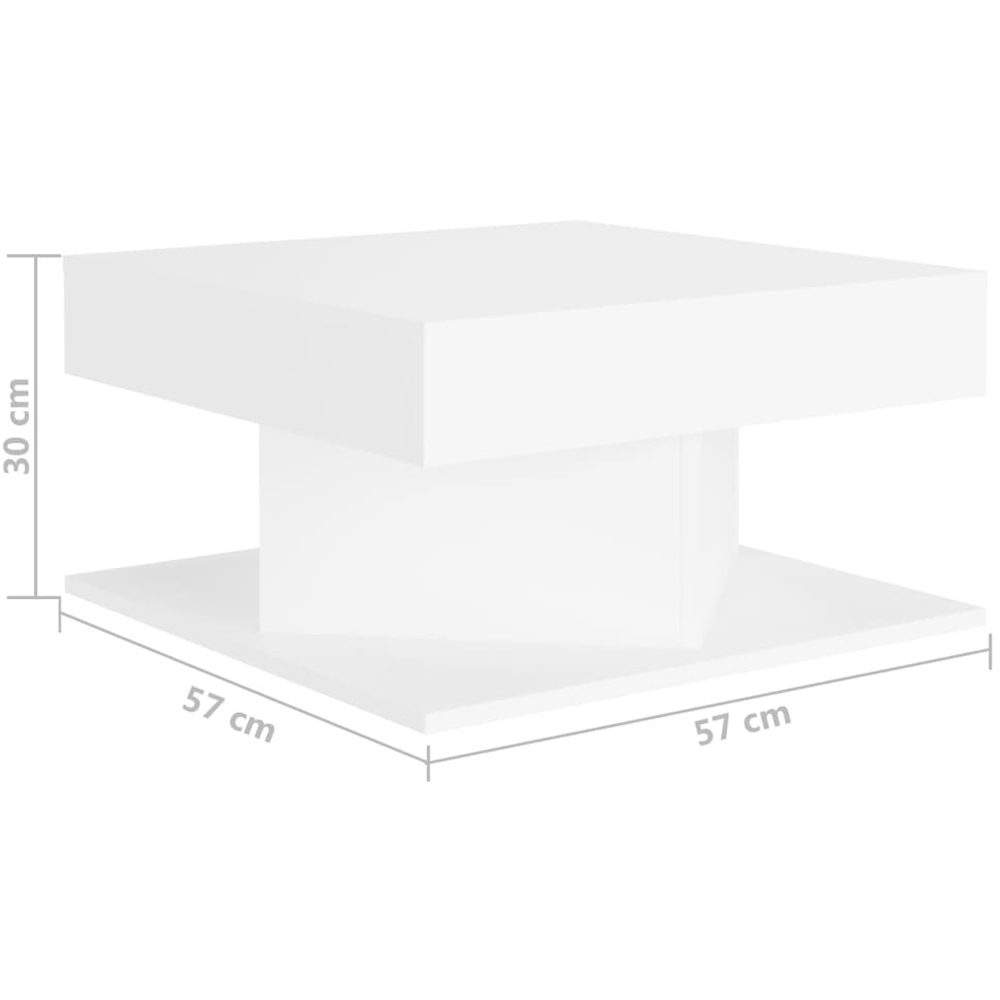 Walplus White Square Coffee Table Image 5