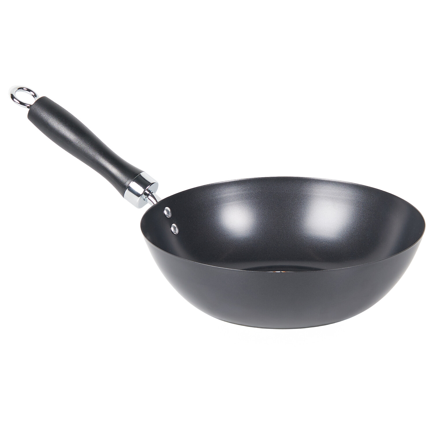 Heavy Duty Non Stick Wok Black 24cm Image 2