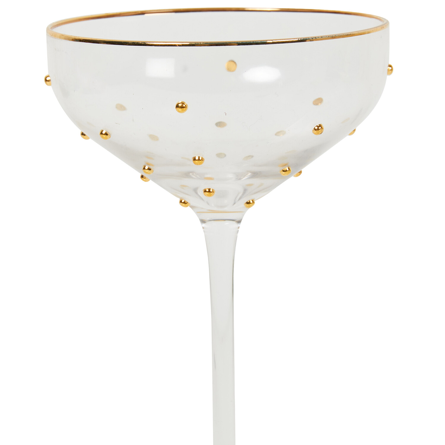 Gold Decor Champagne Coupe with Gold Rim 330ml - Gold Image 2