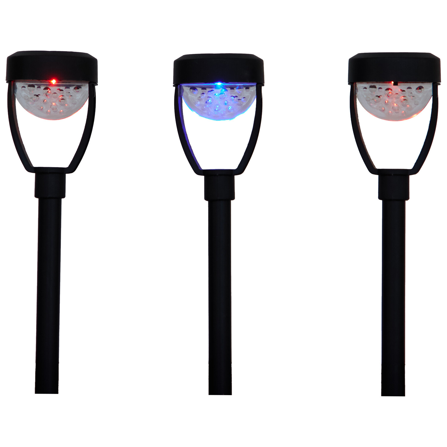 Pack of 10 Solar Apollo Colour Changing Stake Lights - Black Image 5