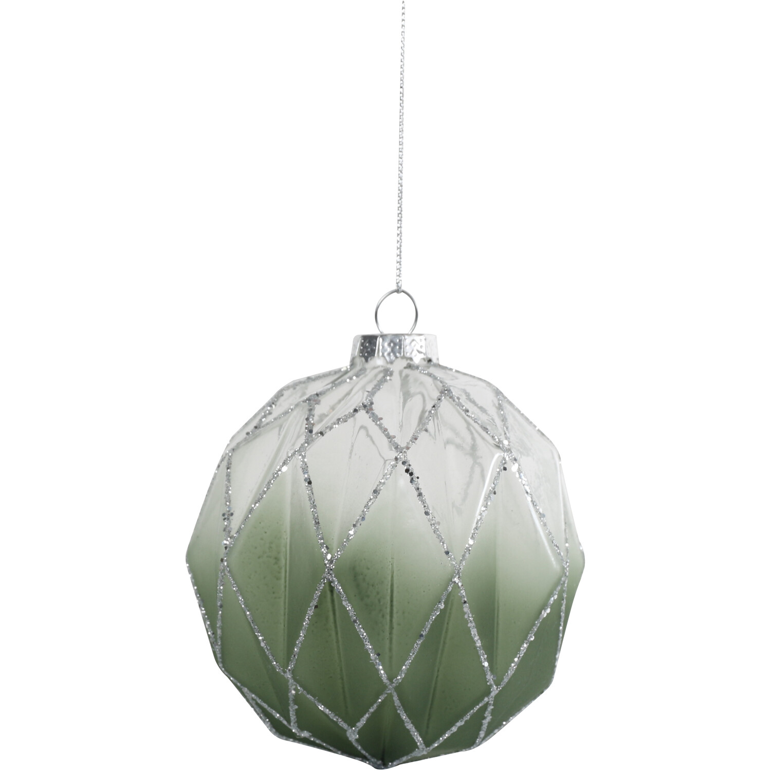 Mistletoe Cottage Green Ombre Christmas Bauble Image 2