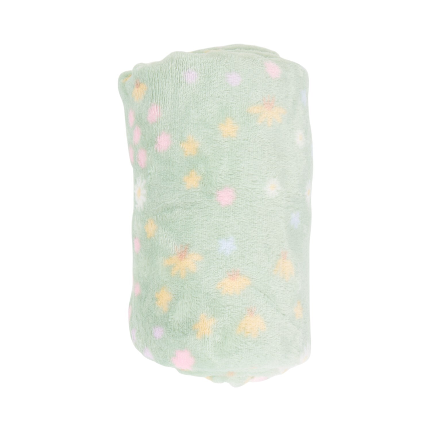 Ditsy Daisies Fleece Throw Green Image 2