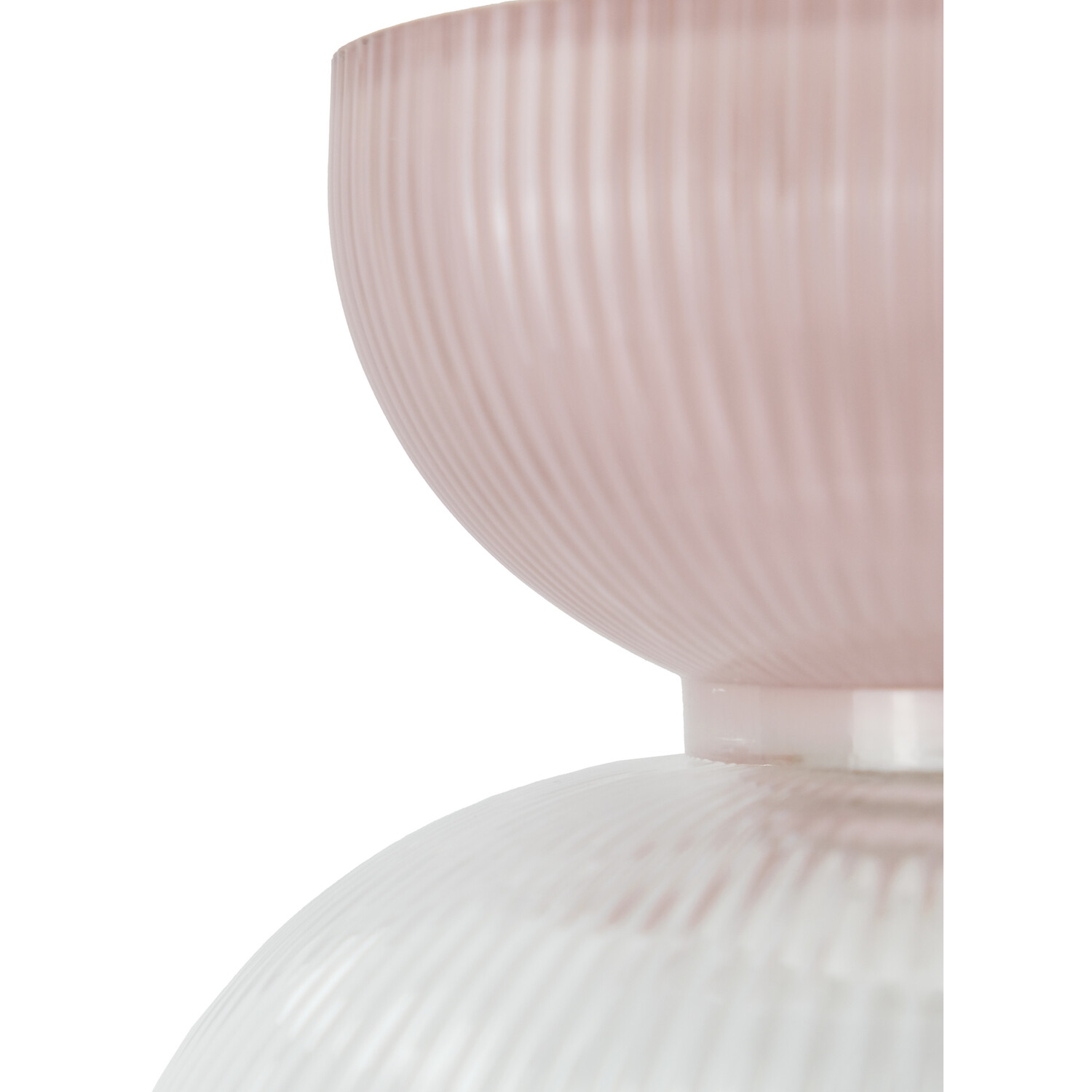 Cerelia Glass Pendant - Pink and Clear Image 7