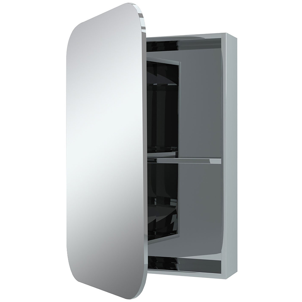 Atlanta Bathroom Mirror Cabinet - Silver Image 5