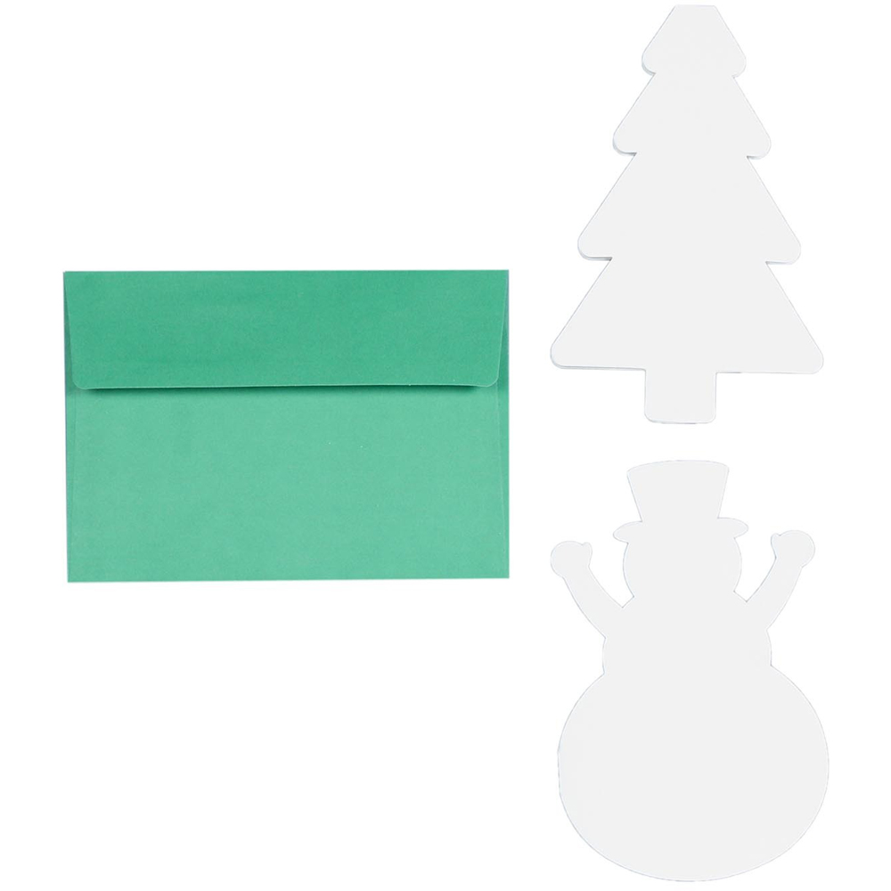 Blank Christmas Shaped Cards and Envelopes Image 2