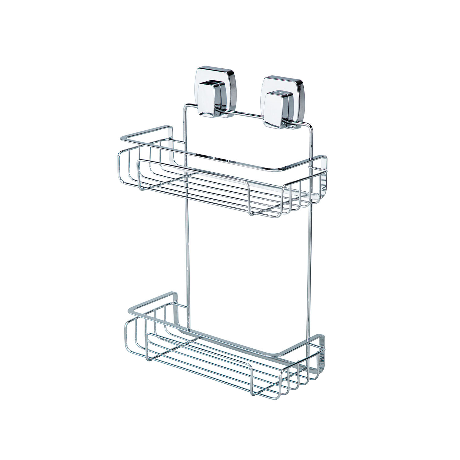 2 Shelf Square Suction Bathroom Rack Image 2