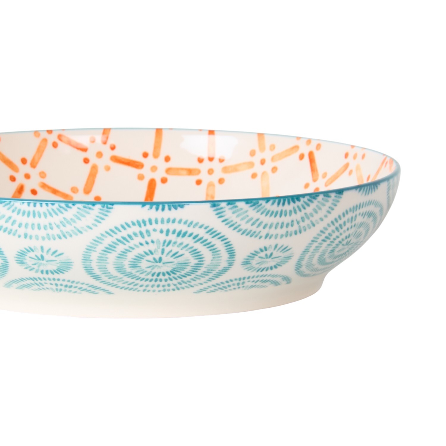Azalia Pad Print Pasta Bowl - Orange Image 3