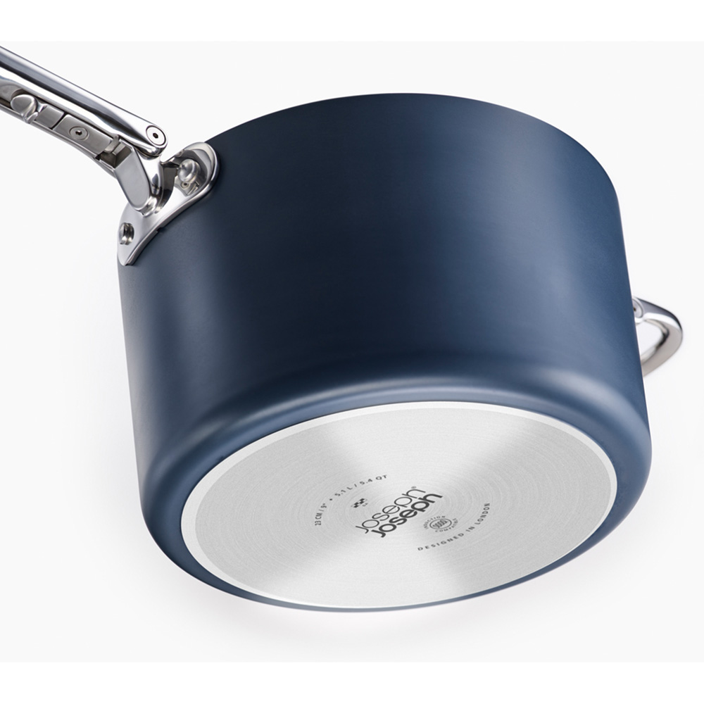 Joseph Joseph Space Blue Ceramic Folding Handle Non-Stick Saucepan with Lid 23cm Image 5