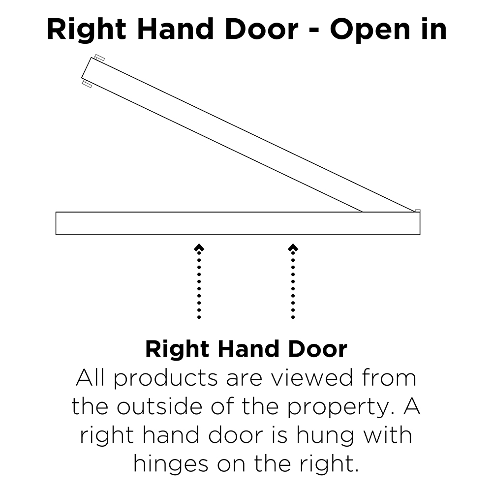 Crystal-Direct Monza Black GRP Clear Glass Right Hand Open Front Door 890 x 2090mm Image 3