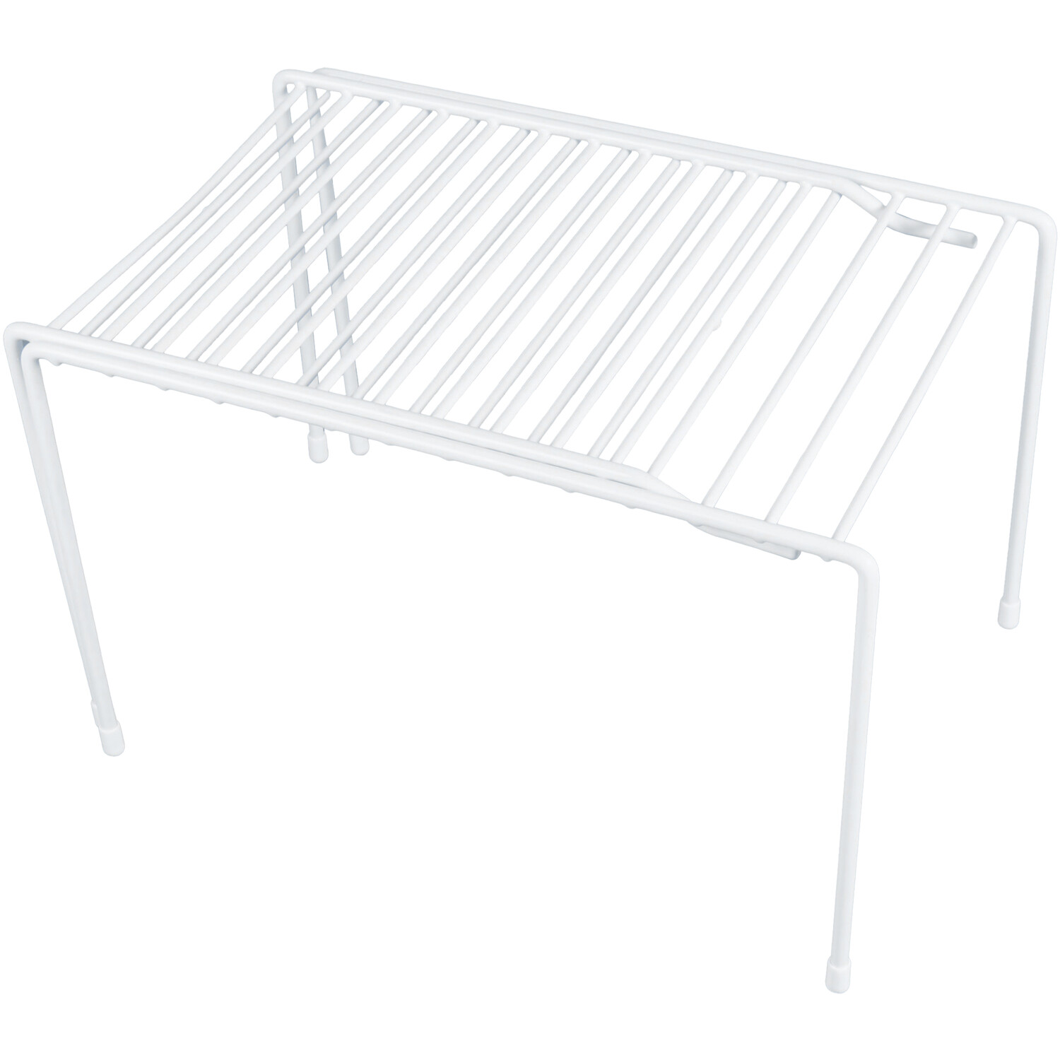 White Metal Extendable Shelf Rack - White Image 4
