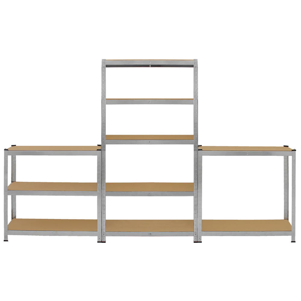 Monster Shop Galwix Galvanised Steel Shelves Racking 90cm Set of 10 Image 6
