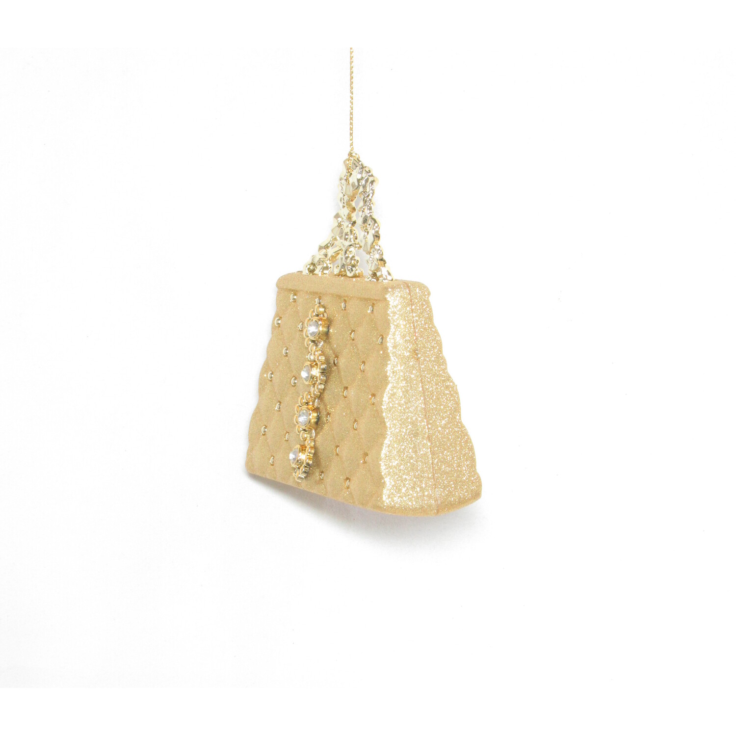 Jewelled Handbag Hanging Decoration Gold Image 3