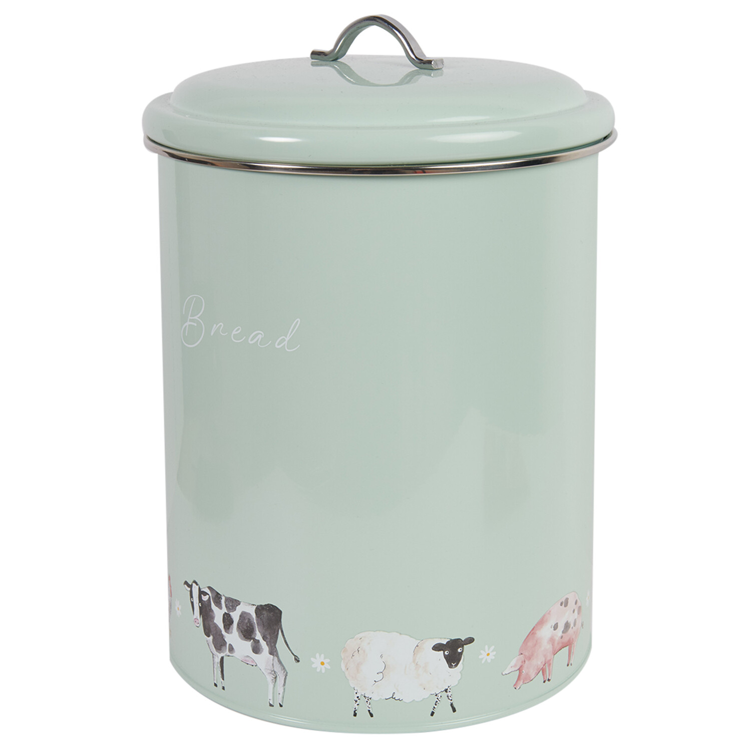 Daisy Farm Bread Canister - Sage Green Image 2