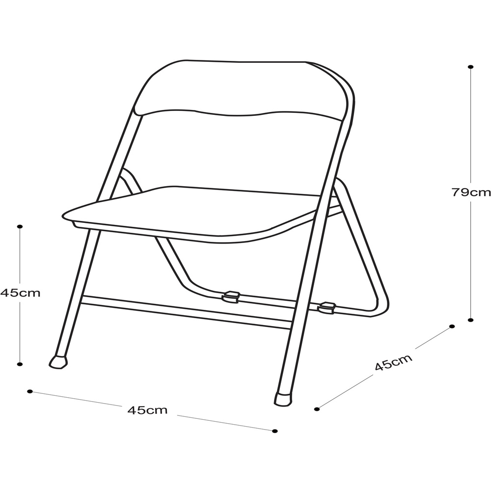 Grey Velvet Touch Steel Folding Chair Image 4