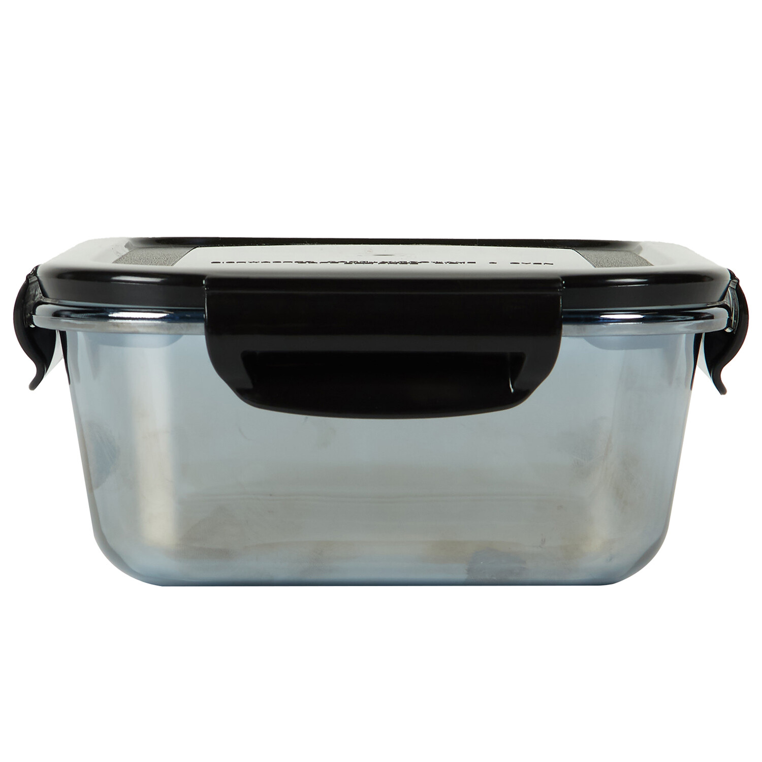 Glass Rectangle Food Storage with Plastic Lid - Smoke Grey Image 3