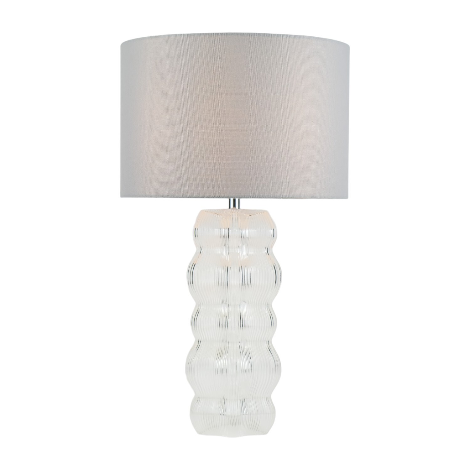 Celina Glass Table Lamp Grey Image 4