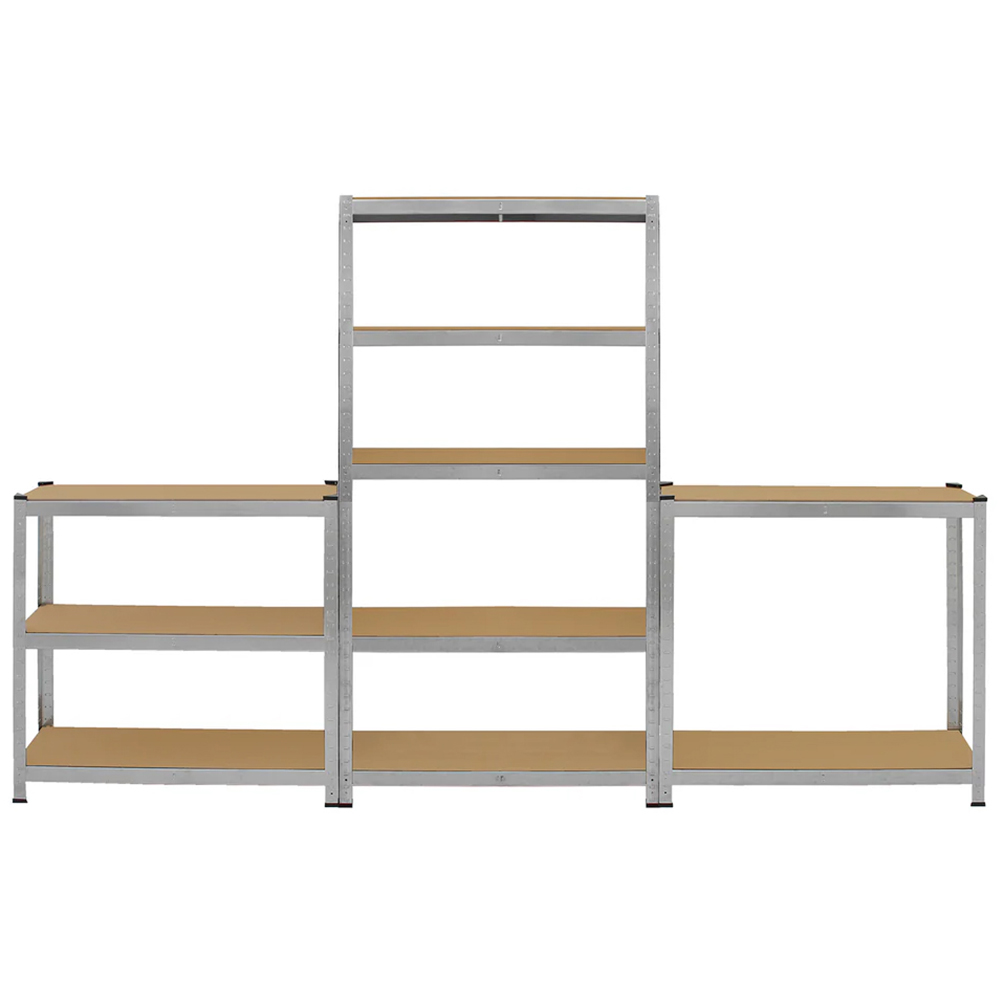 Monster Shop Galwix Galvanised Steel Shelve Racking 90cm Set of 4 Image 5