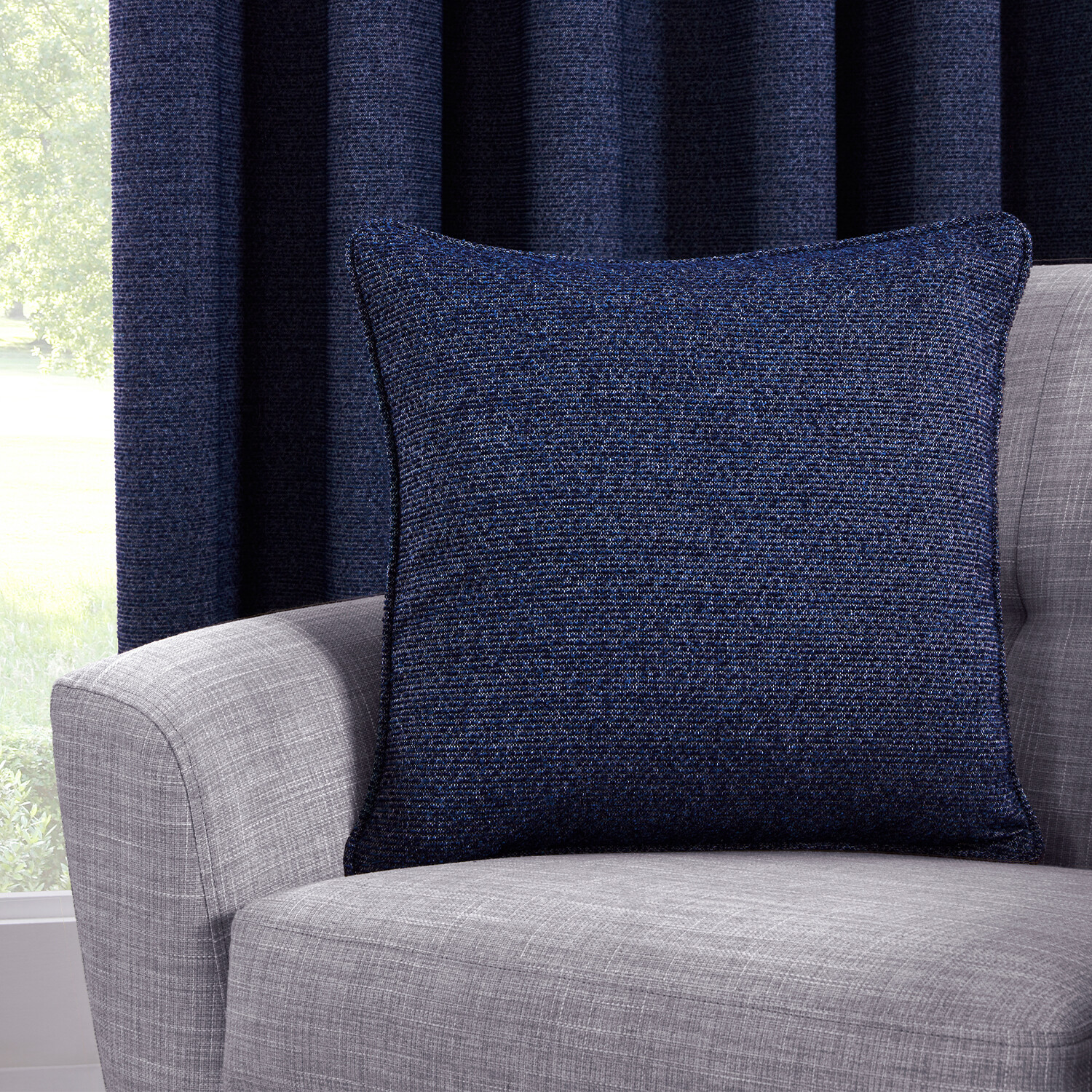 Crofton Cushion - Navy Image 2