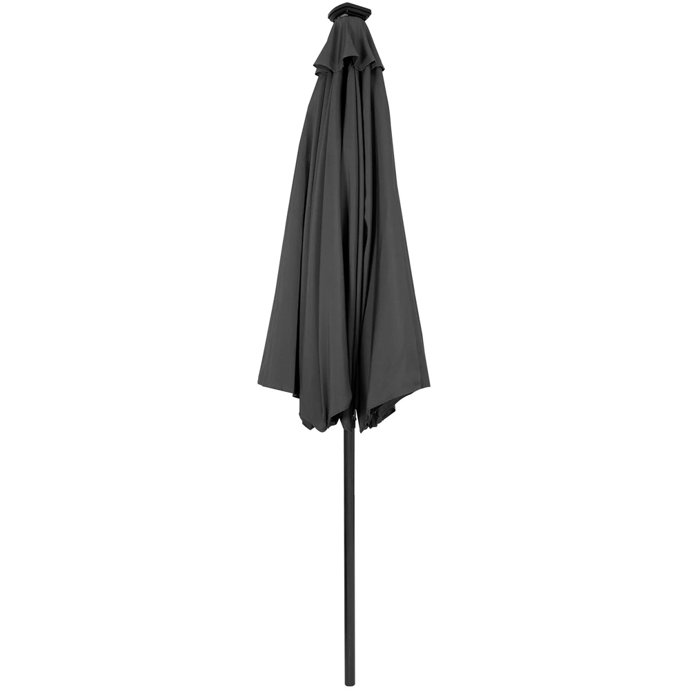 MonsterShop LED Grey Crank and Tilt Parasol 2.7m Image 3