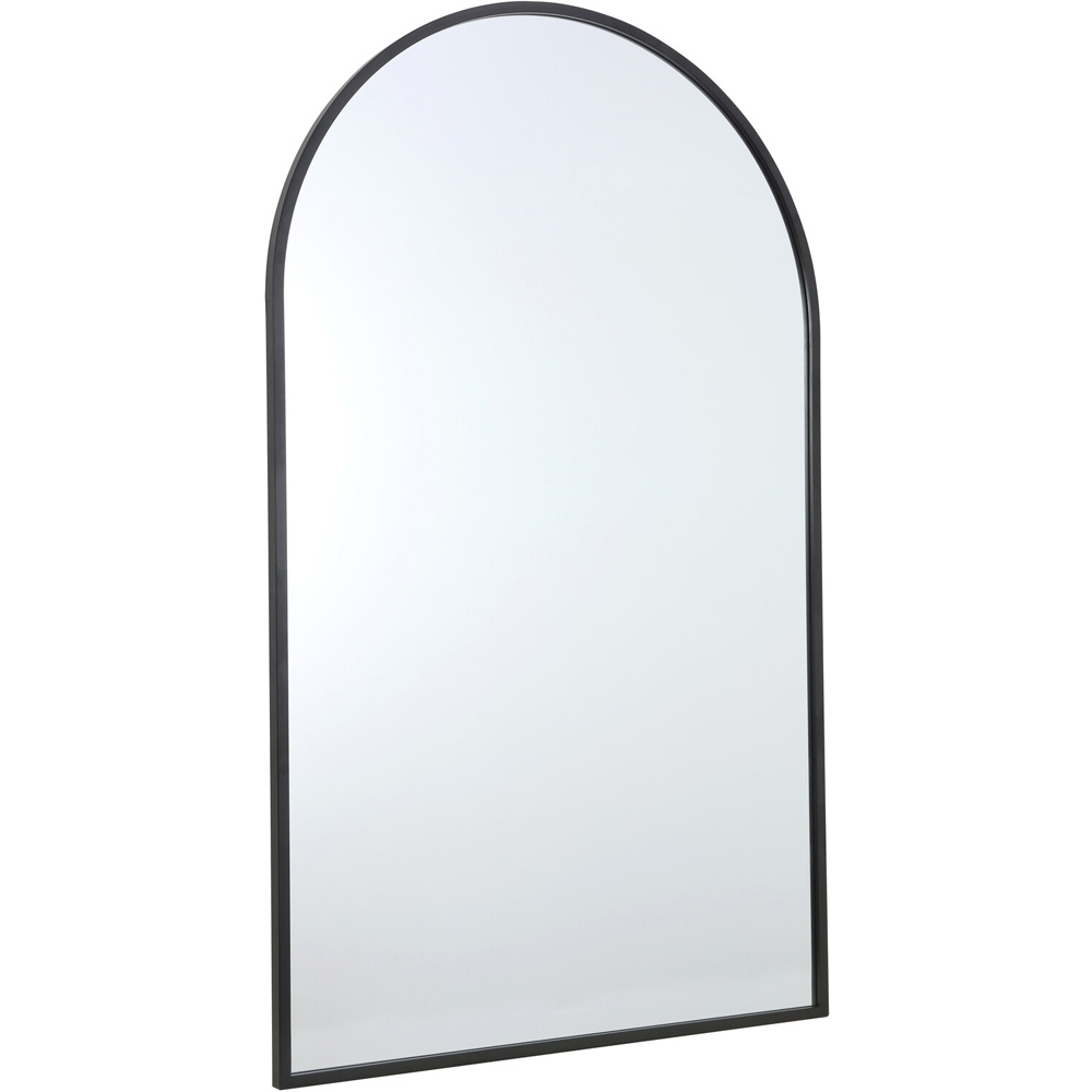 180 x 110cm Wide Black Metal Arch Mirror Image 3