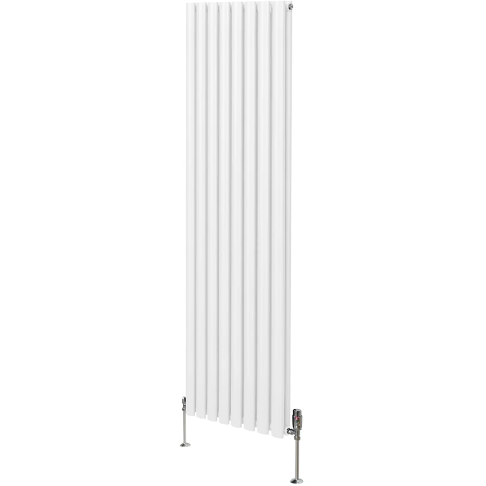 Monster Shop 6421BTU White Oval Column Radiator and Valves 1800 x 480mm Image 3