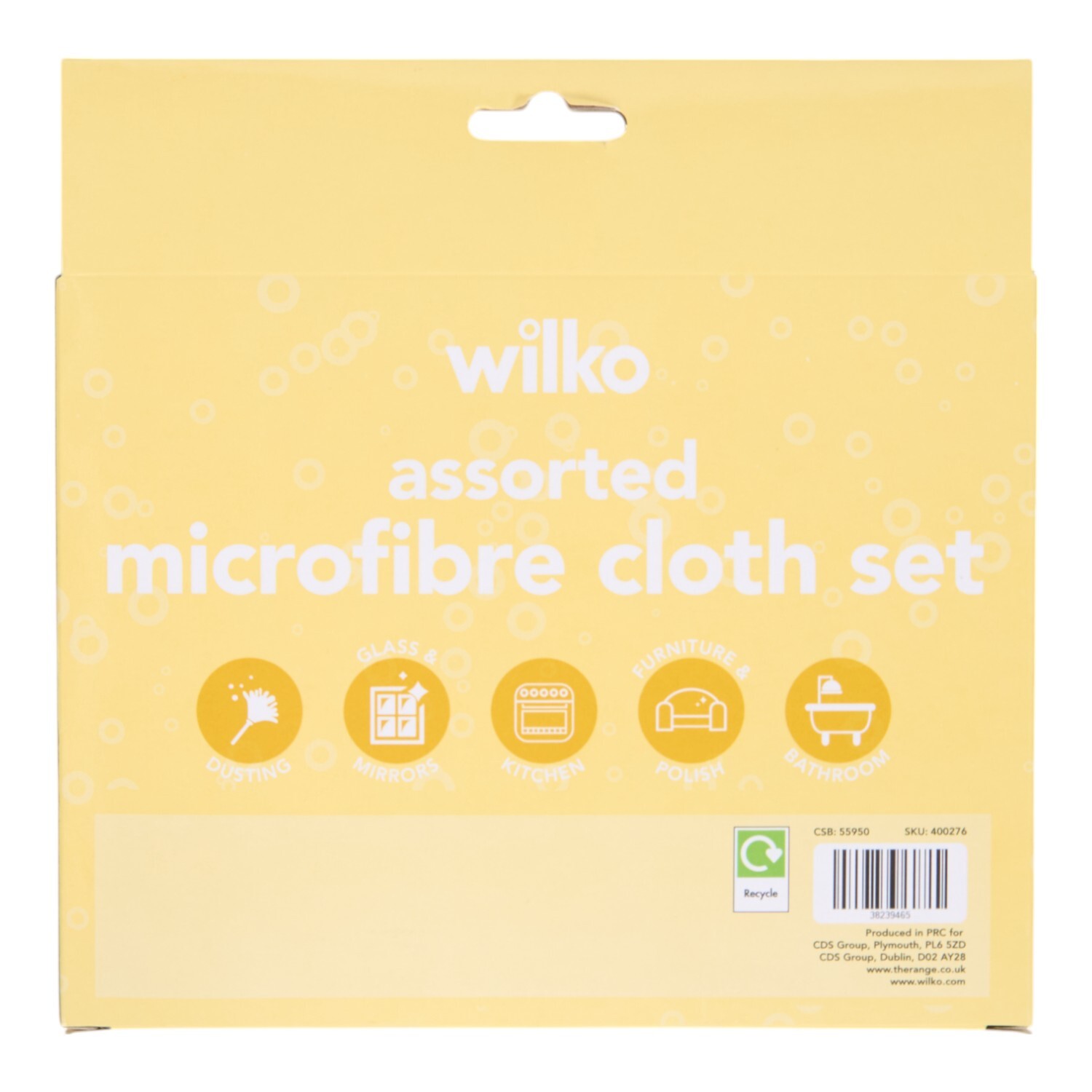 Wilko Pack of 5 Microfibre Cloth Set Image 2