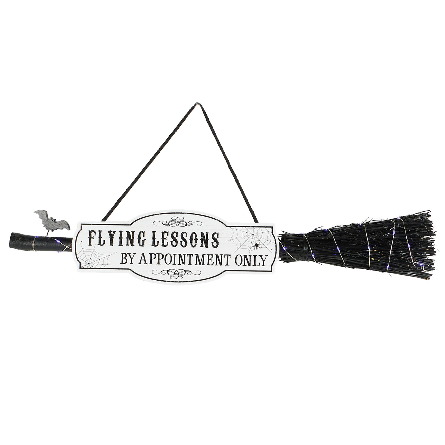 Flying Lessons LED Broom Hanging Sign Image 3