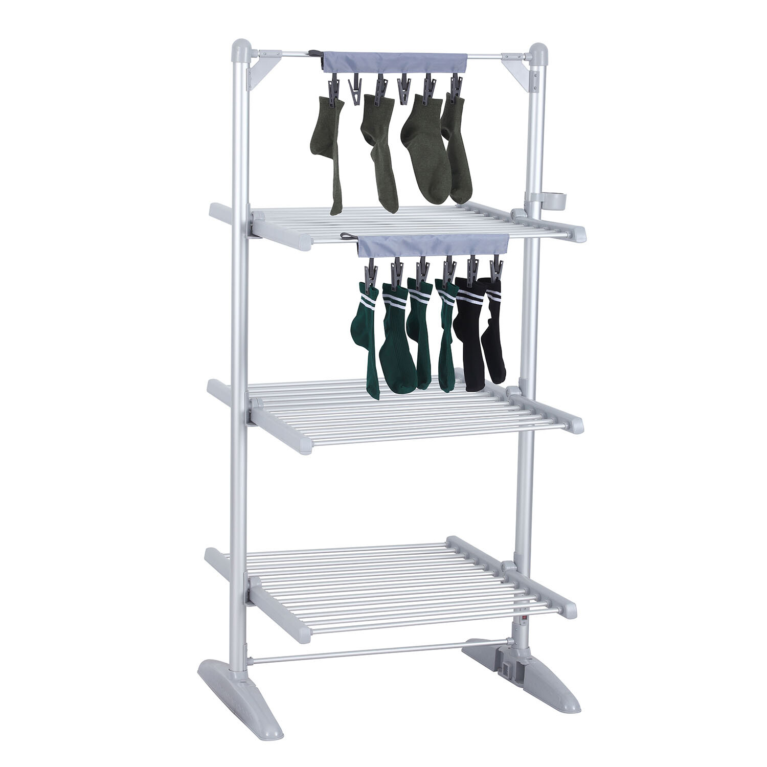Pack of 2 Indoor Airer 6 Peg Attachment - Silver Image 3
