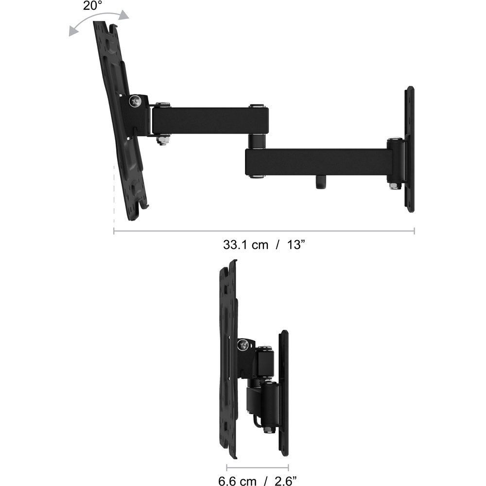 Matt Black 43 inch Multi-Position TV Mount Image 5