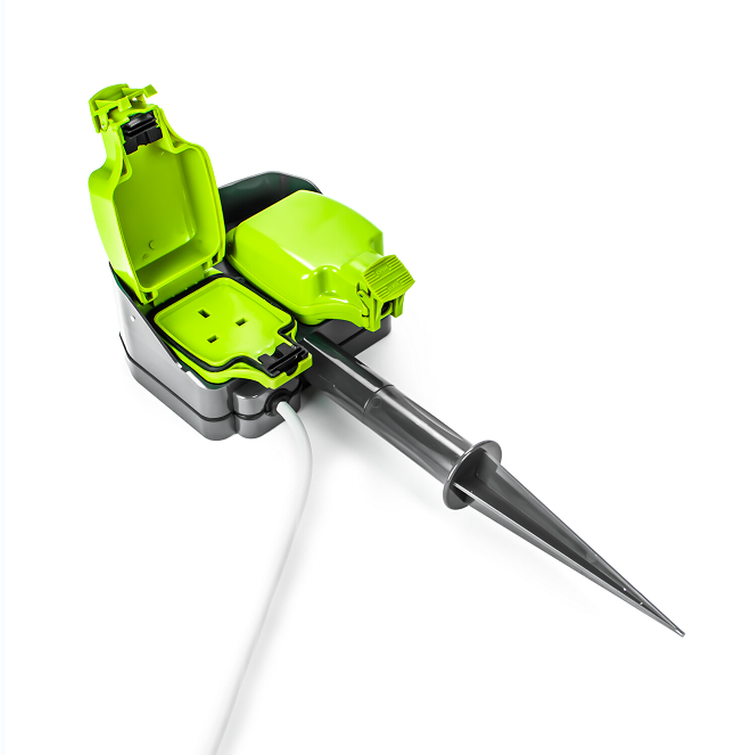 IP54 2 Gang Garden Spike Extension Lead 10m Image 2