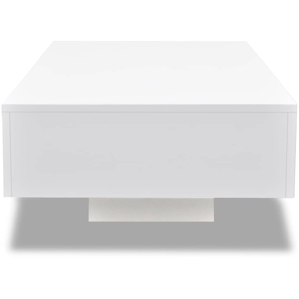 Walplus High Gloss White Coffee Table Image 5