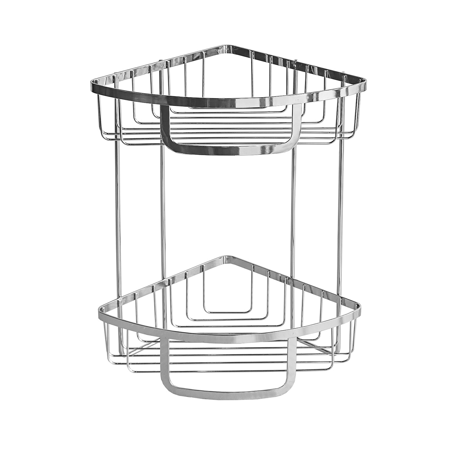 Harrow 2 Tier Freestanding Corner Caddy Silver Image 3