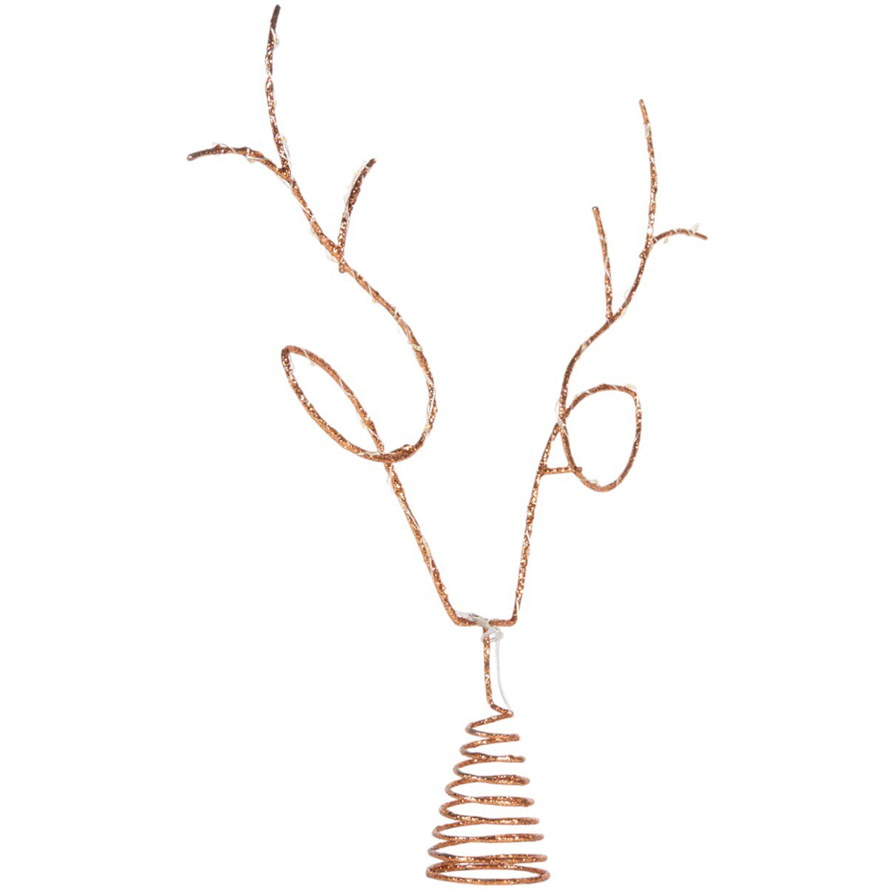LED Antler Tree TopperCopper or Silver Image 5