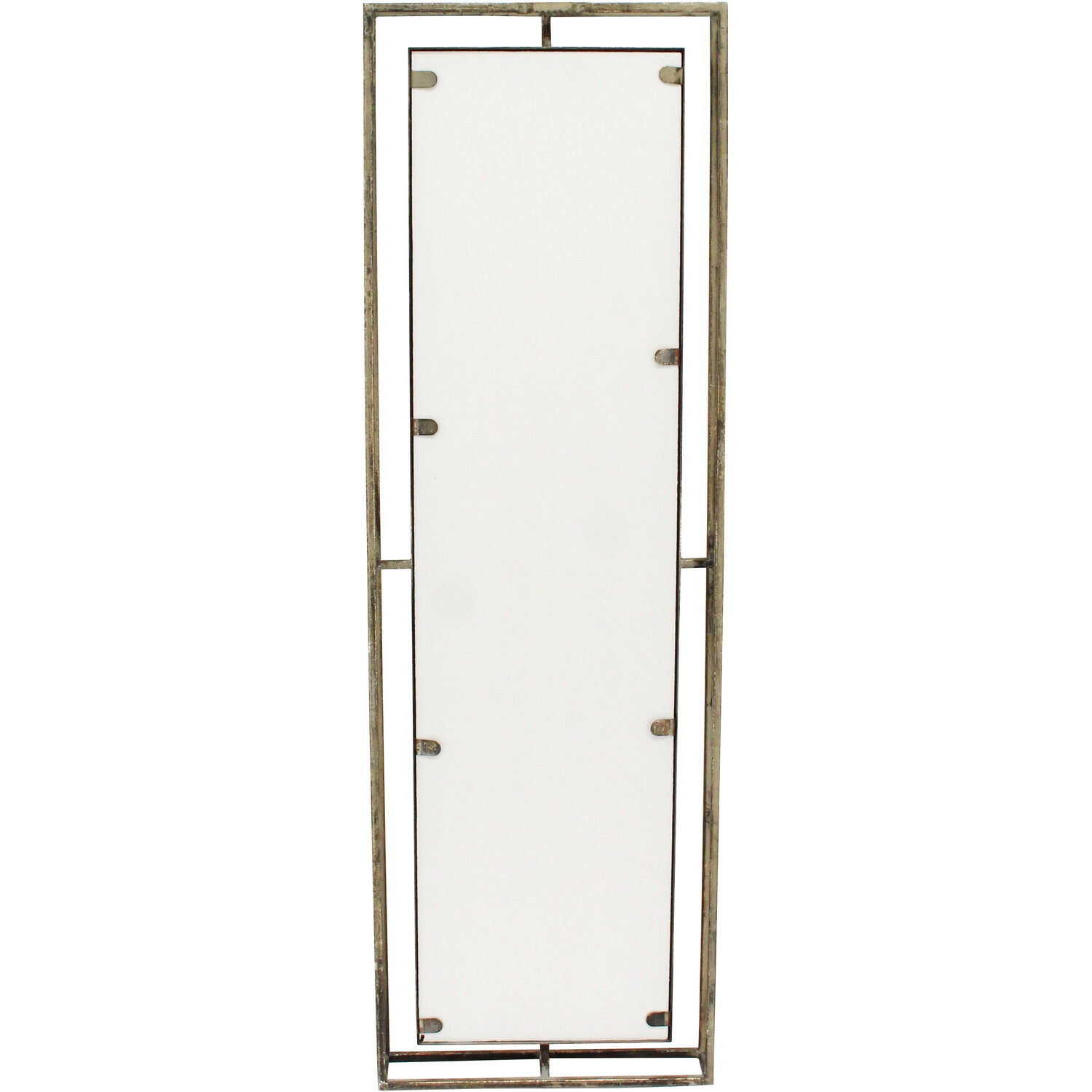 Sadie Rustic Effect Metal Framed Mirror - Natural Image 2