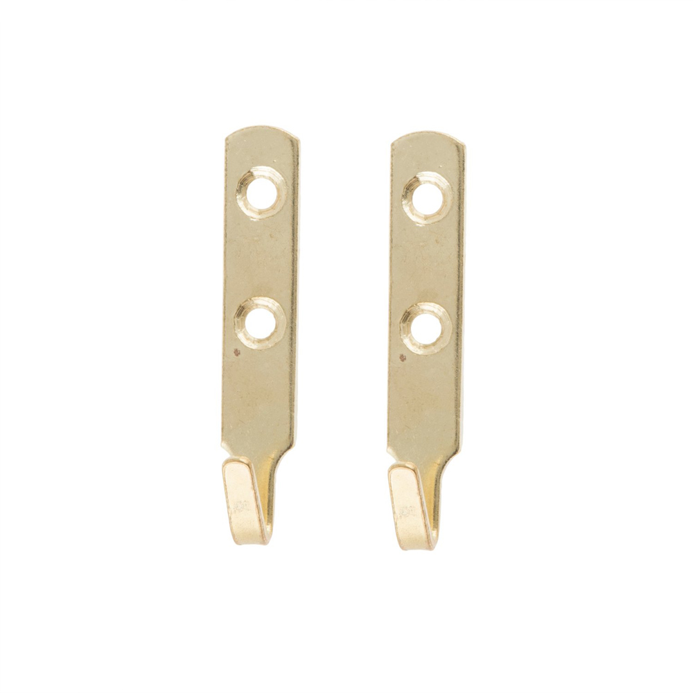 Hiatt Brassed J Picture Hanging Hook 2 Pack Image 2