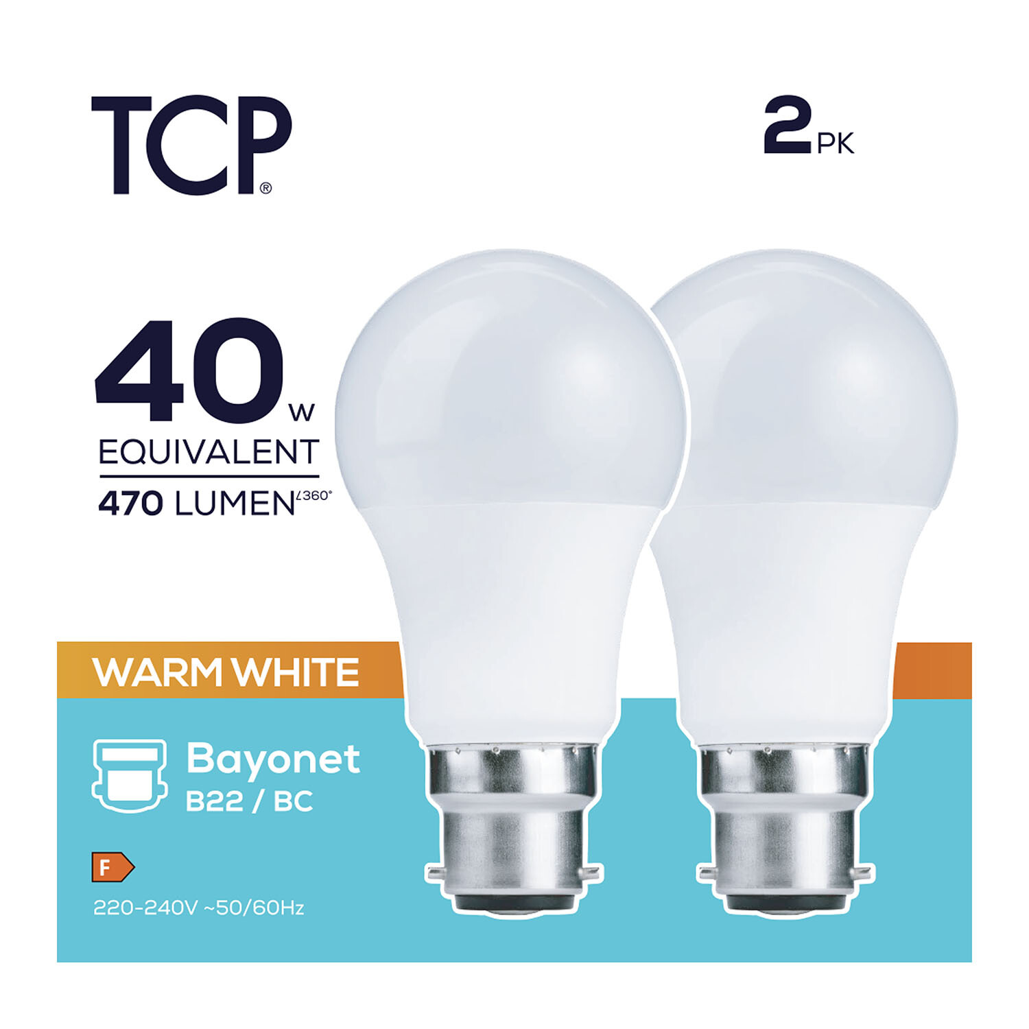 TCP LED Classic 470L B22 Bulbs  - Warm White Image 2