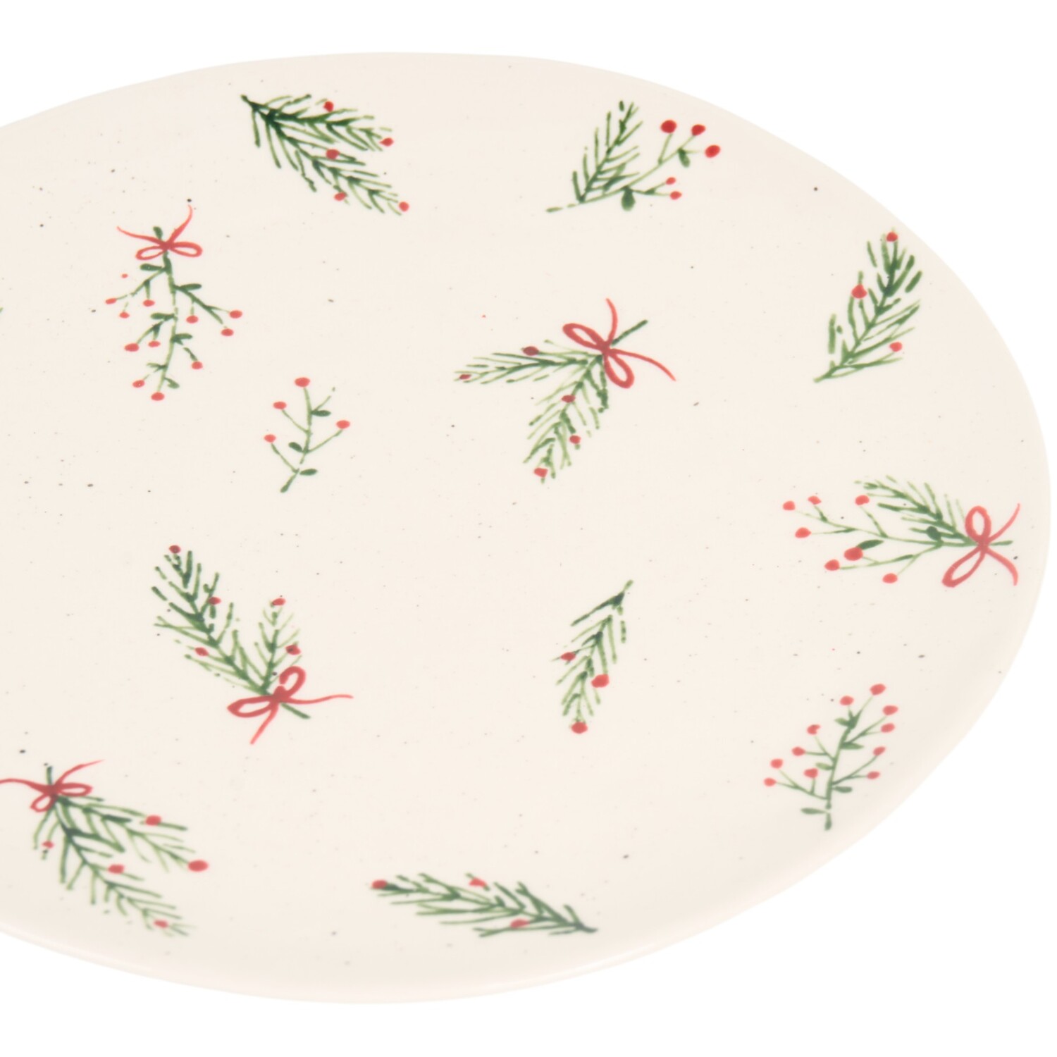 Festive Stone Floristry Plate White Image 3