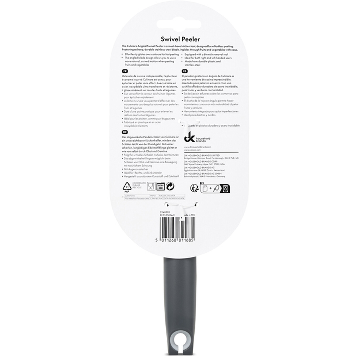 Culinare Swivel Peeler Grey Image 3