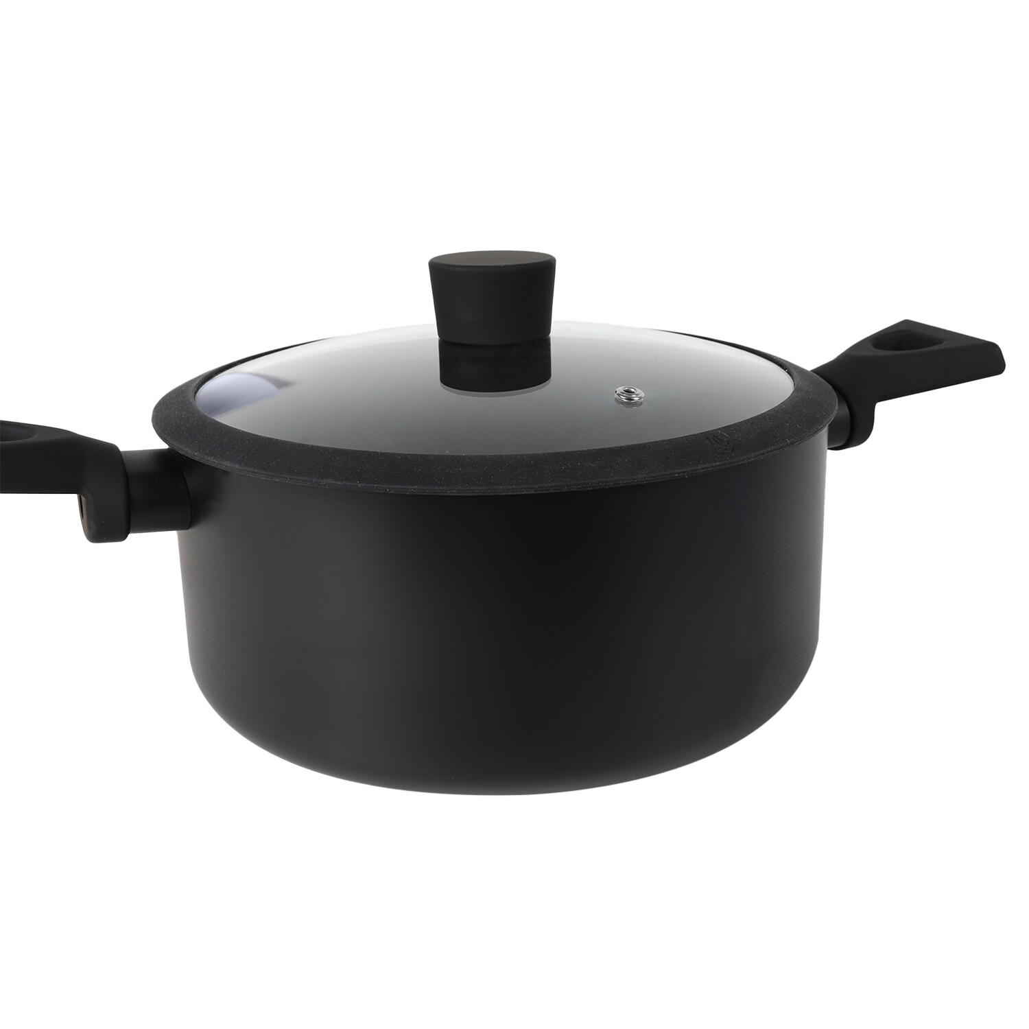 Soft Touch Non Stick Saucepan Set - Black / 18cm Saucepan Image 10