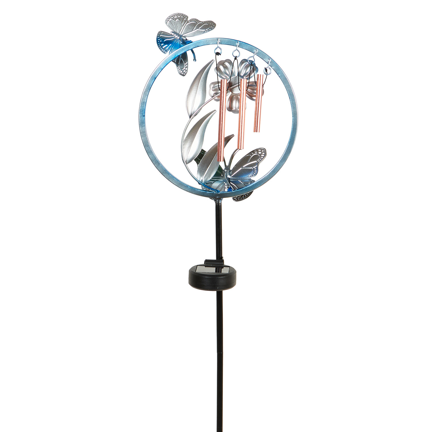 Solar Neon Windchime Stake Light - Pink Image 4