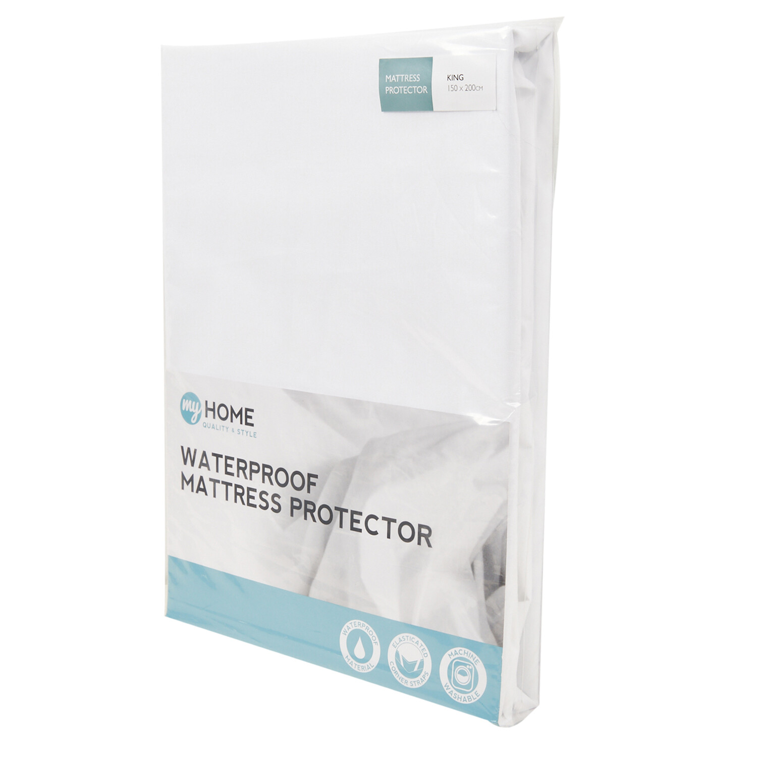 My Home Waterproof Mattress Protector - White / King Image 2