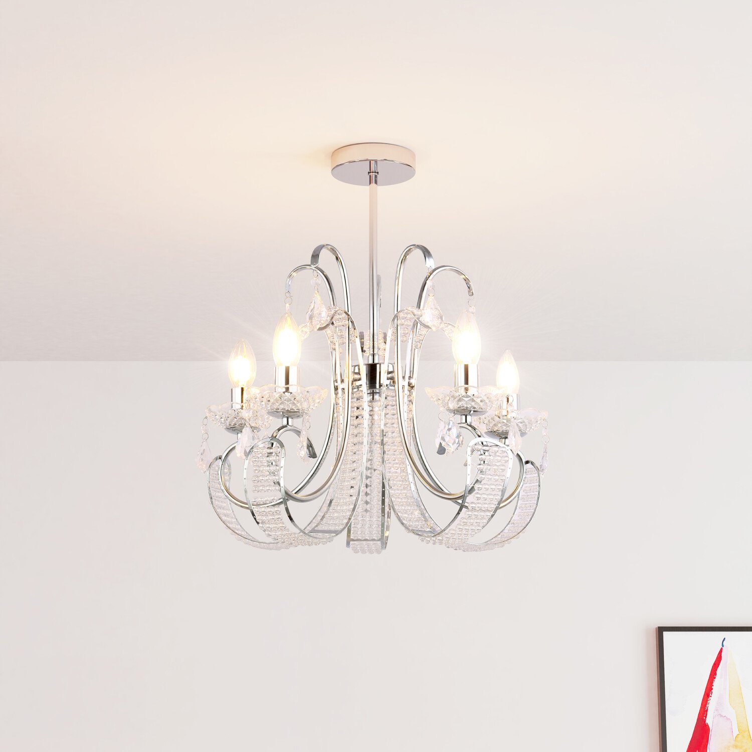 Malani Chandelier Chrome Image 3